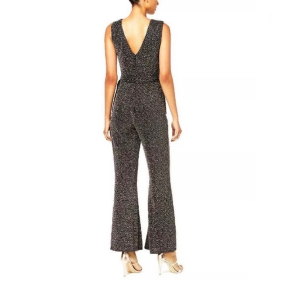 VINCE CAMUTO Jumpsuit Romper Pants Black Sparkle - Picture 4 of 14